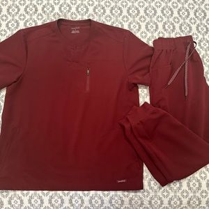 Maroon Jaanuu Scrub Set- Men